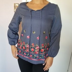 Profile Apparel embroidered top